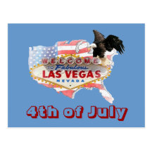 2012 SPECIELLA UPPLAGA 4th Juli Las Vegas Postcar Vykort