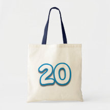 20 år födelsedag eller årsdag - tillfoga text tote bag