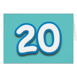 20 år födelsedag eller årsdag - tillfoga text kort