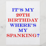 20 var är min spanking? flygblad designs