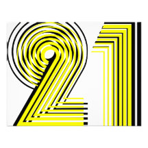 21st Födelsedag Anpassade Inbjudan