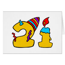 21st Födelsedag Hälsningskort