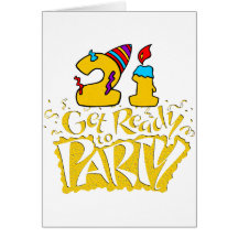21st Födelsedag Kort