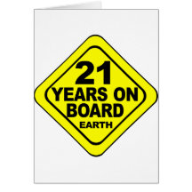 21st Födelsedag Kort