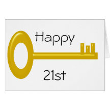 21st födelsedagkort för lycklig