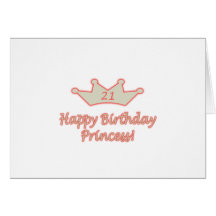 21st FödelsedagPrincess Kort