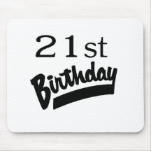 21st Födelsedagsvart Mus Matta