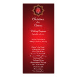 25 4x9 Wedding Program Lord Ganesha/Hindu Red Spir Rack Cards