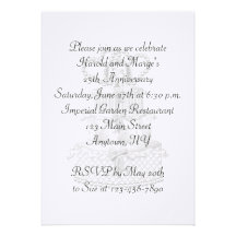 25th Årsdagparty Anpassningsbara Inbjudningskort