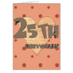 25th Bröllopsdaggåvor Hälsningskort