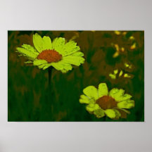 2 Daisy_Painting Print