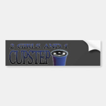 2 flickor och 1 Cupstep NEDSMUTSAD DUBSTEP Bildekal