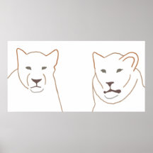2 lions fodrar affisch
