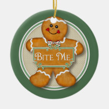2 sid - bita mig pepparkaksgubbeprydnaden julgransdekoration
