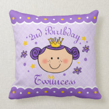 2nd Födelsedagen Twincess kudder