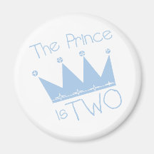 2nd födelsedagtshirts och gåvor för Prince Kröna Kylskåps Magneter