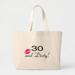 30 och smutsa ner läppar tote bag