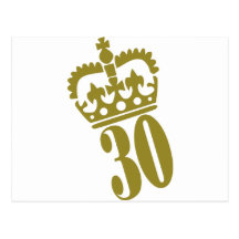 30års födelsedag - numrera - trettio vykort