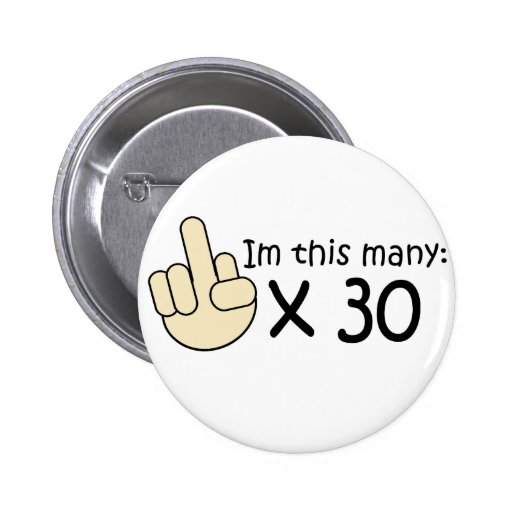 30års födelsedag pins