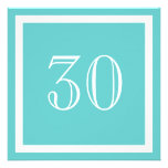 30års födelsedagpartyinbjudan - Aqua