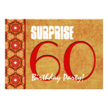 30th Surprise Party Red and Gold Template V001 Personalized Invitations
