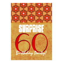 30th Surprise Party Red and Gold Template V002 Custom Announcement