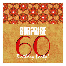 30th Surprise Party Red and Gold Template V003 Personalized Invitations