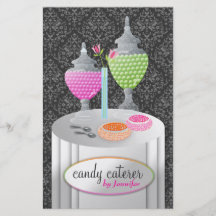 311-Candy grå damast för Caterer | Flygblad