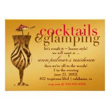 311 coctailar & metalliskt Glamping guld Tillkännagivanden