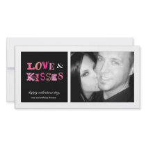 311-Love & skraj valentines PhotoCard för kyssar