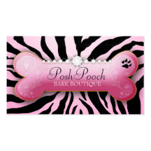 311 Posh rosa sebra för Pooch | Visit Kort
