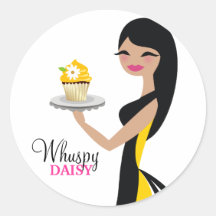 311 svart för daisymuffinCutie | raksträcka Runda Klistermärken