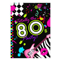 311-Totally 80-talpartyet Skräddarsydda Inbjudan