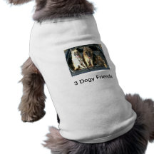 3 dogyvänner djur tee shirt