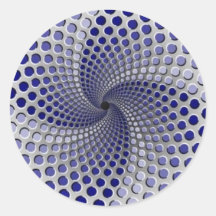 3 flyttande mönster optisk Illusion-2 Rund Klistermärke