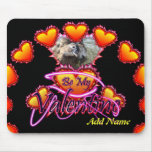3 hjärtor är mitt valentinneon undertecknar mus matta
