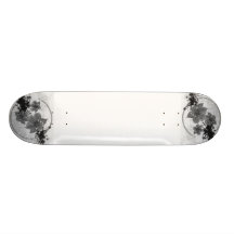 3 nätt blommor - B&W-Infrared Skate Deck