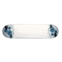 3 nätt blommor - blått skateboard decks