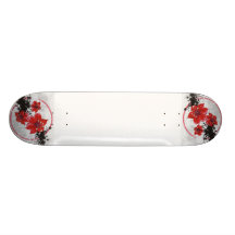 3 nätt blommor - färg skate deck