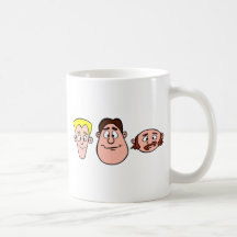 3 tecken beklär ansikte kaffe muggar