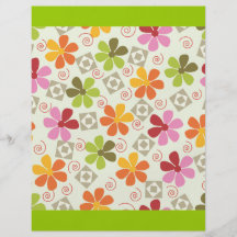3ai blommar retro flygblad designs