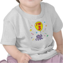 3rd födelsedag för bläckfisk t shirts