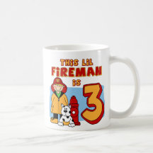 3rd födelsedag för Lil brandman Kaffe Mugg