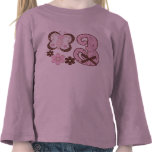 3rd födelsedag för rosa fjäril t shirts