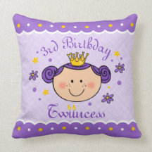 3rd Födelsedagen Twincess kudder