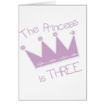 3rd födelsedagTshirts och gåvor för Princess Kröna Kort