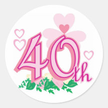 40th årsdag klistermärken