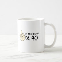40th Födelsedag Kaffe Kopp
