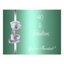 40th för pilbåge för silver för inbjudanpartyMint 