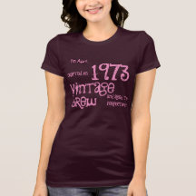 40th Plommon 1973 för brygd för födelsedaggåvavint T Shirts